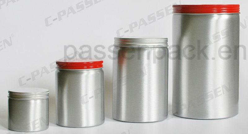 Gift Package Luxury Aluminum Jar Canister with Screw Lid
