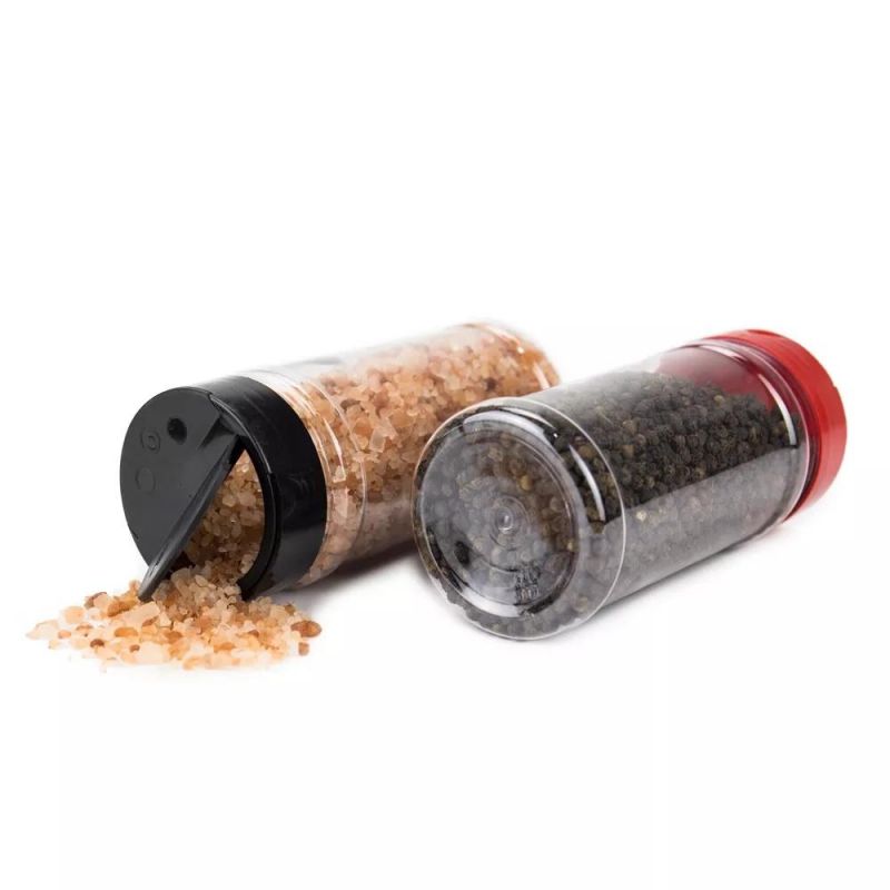 2022 Newest Pet Empty Plastic Seasoning Bottles Spice Shaker Powder Containers Pepper Salt Jar with Flapper Cap
