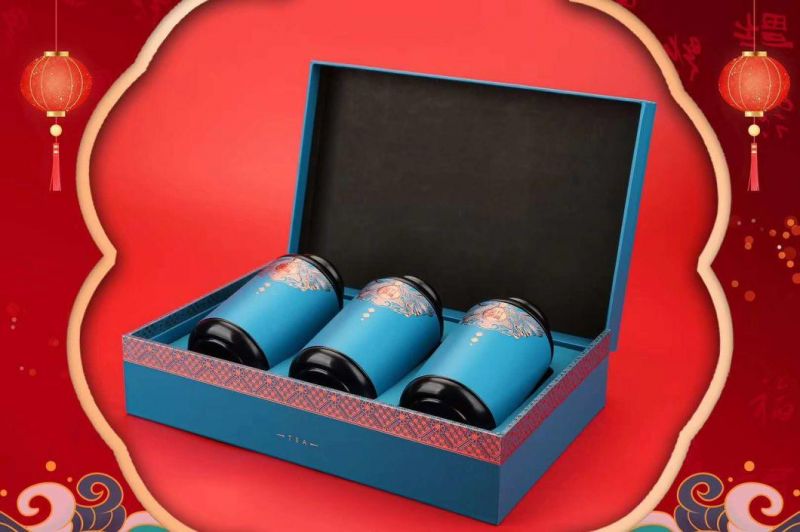 Custom Tea Food Paper Carton Packing Box Cans Gift Box Cordboard Gold Box