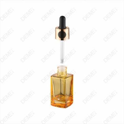 Winpack 30ml New Design Serum Snap on Glass Dropper Square Bottle with Button for Essential Oil Serum