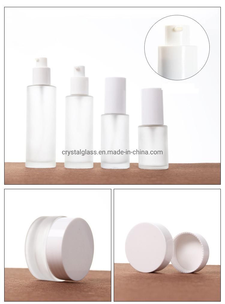 20ml 30ml 60ml 80ml 100ml 120ml Glass Lotion Bottle for Cosmetic Packing