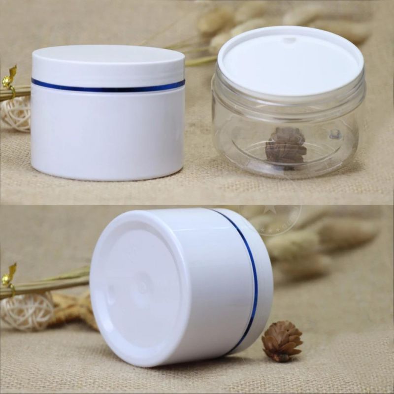 230g Plastic Cosmetic White Jar Pet Bottle for Hand Cream Scrub Cream