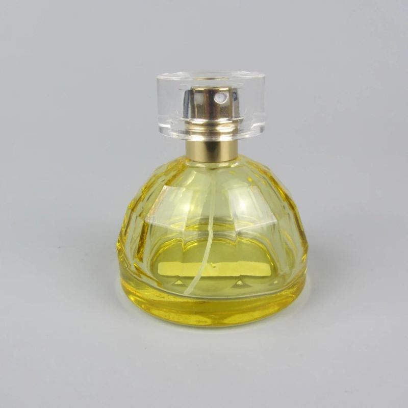 Pink Glass Perfume Bottle 50ml with Pump Spray Cap