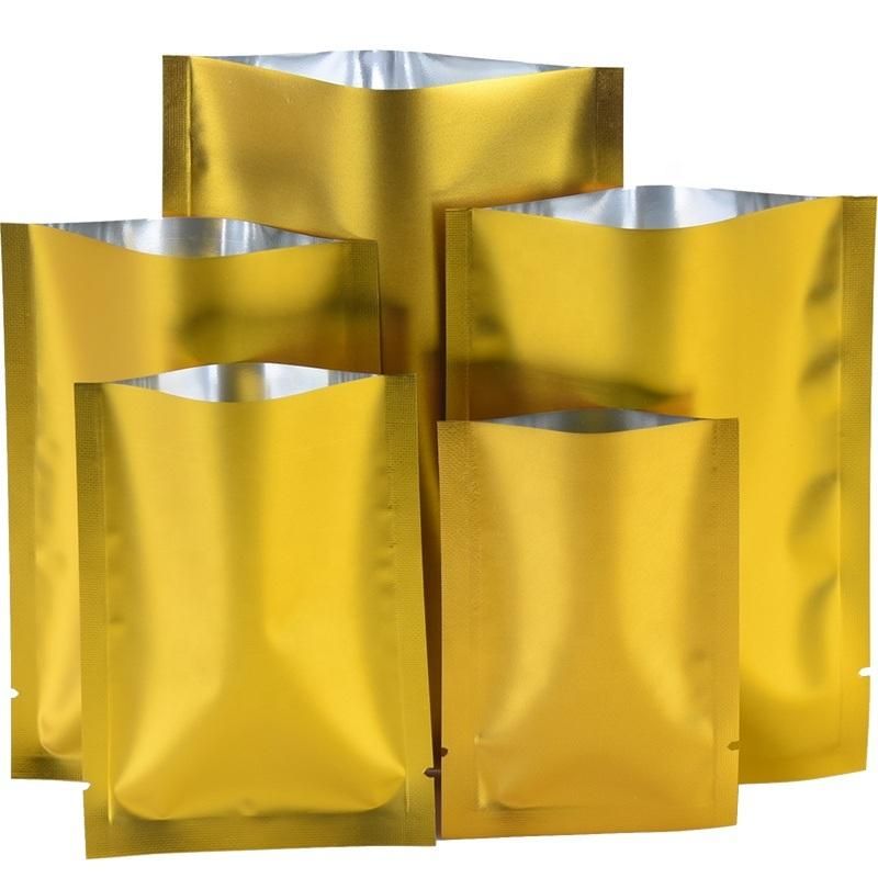 Three Side Seal Aluminum Foil Golden Foil Packaging Bag