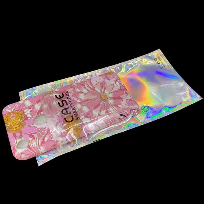 Case Plastic Pouch with Zip Hologram Phone Cover packaging Bags