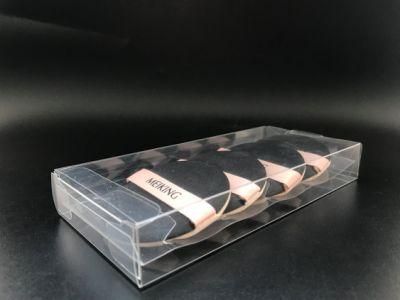 PVC transparent plastic box for cosmetic powder puff packaging box