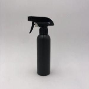 250ml Plastic PE Boston Round Matt Black Trigger Spray Cleaning Bottle