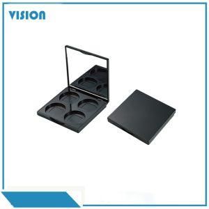 Y094-6 Square Shape 4 Color Plastic Eyeshadow Case Blusher Powder Box