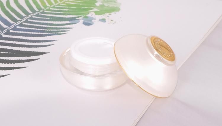 Factory Supply Wholesale Luxury 50g White Acrylic Cosmetic Cream Jar for Skin Care