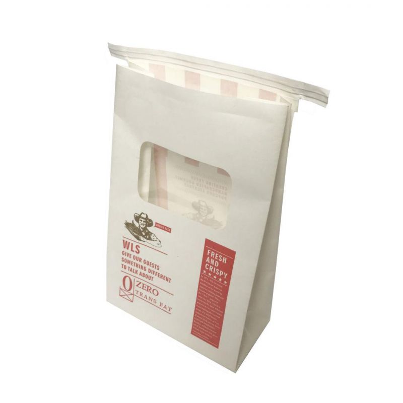 Greaseproof Paper Bag Fried Chicken Corn Potatoes Chips Packing Takeaway Food Bags for Fast Food