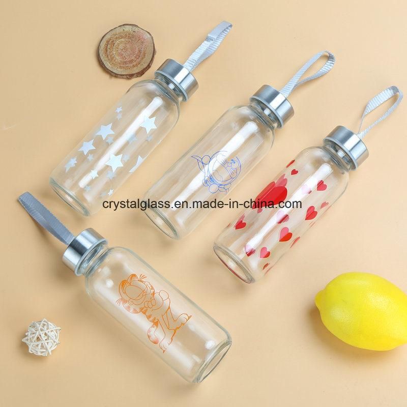 Eco-Friendly Glass Mineral Water Bottle with Steel Cap