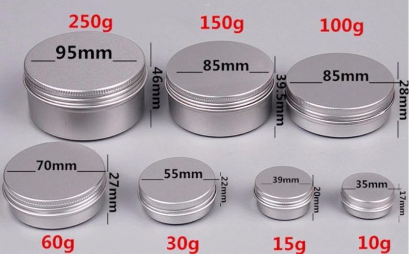 80ml 150ml 200ml 250ml Cosmetic Cream Aluminum Jar