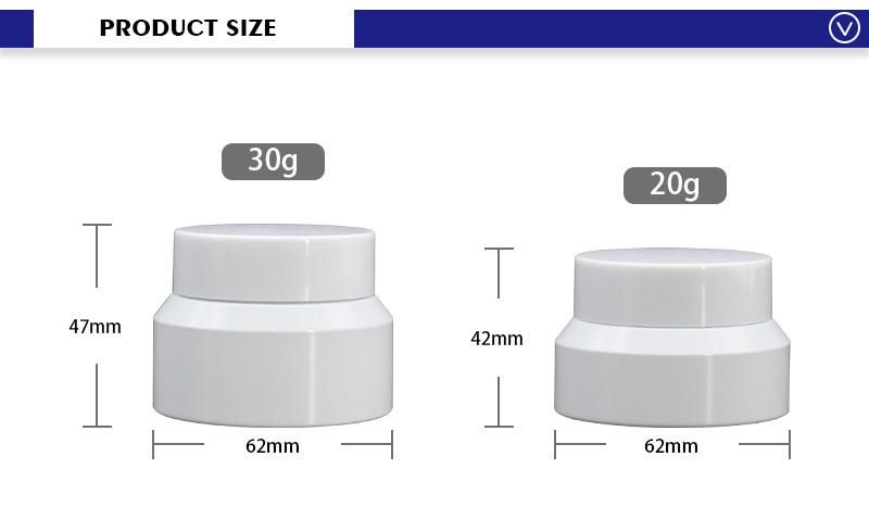 High Quality 20g 30g White Pet Cream Jar