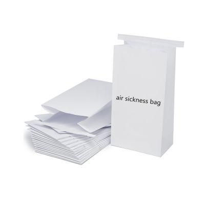 Custom Logo Printing White Disposable Vomit Airsickness Paper Bags