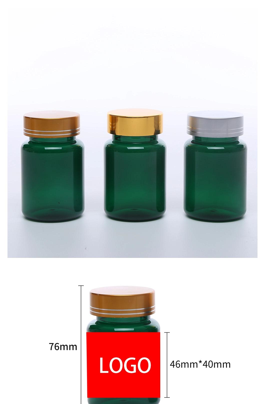 80ml Green Pet Plastic Medicine Capsule Health Care Packaging Bottle