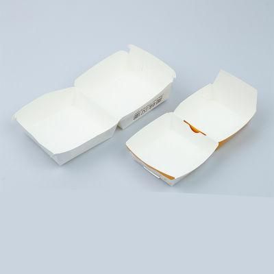 Recyclable Cardboard Bag Burger and Fries Packaging with Logo Takeaway Paper Box Fast Food Burger Packaging