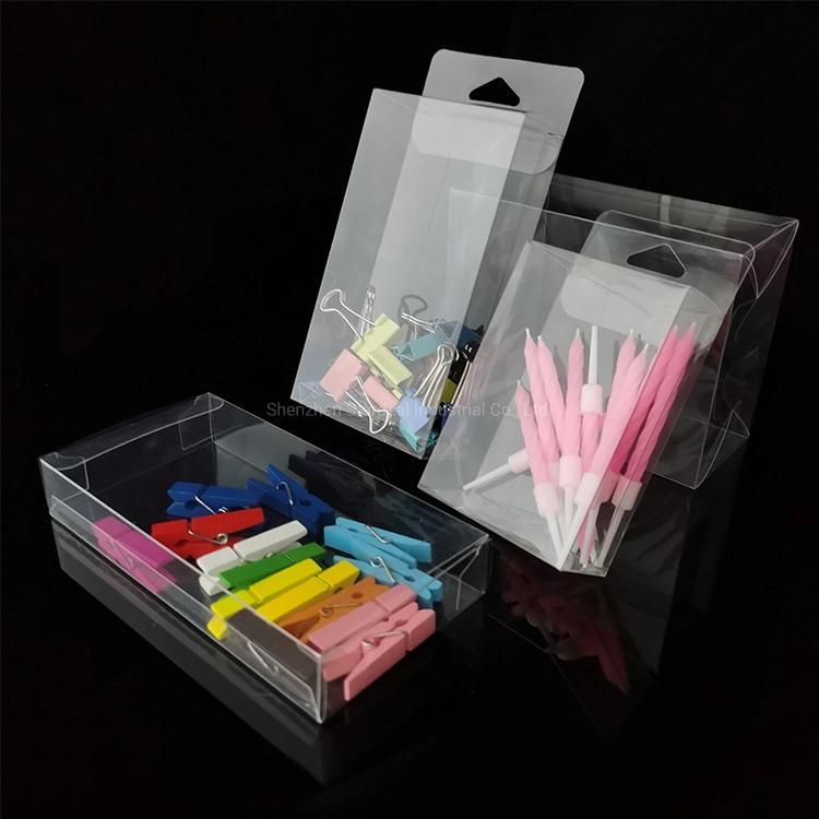 Transparent Foldable Plastic Nails Storage Tools Box with Hang Hole