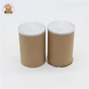 Food Grade Tea / Coffee Round Kraft Paper Cans Empty Bottles