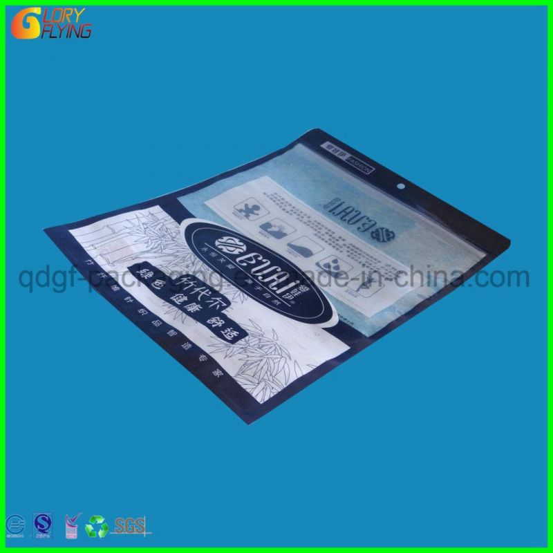 Garment Packaging Bag with Pearlized Film and Round Hole on Top