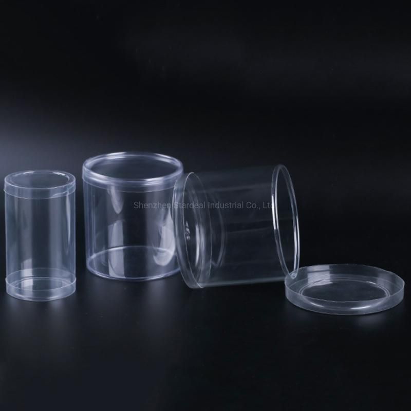 Food Grade Custom Transparent Clear Pet Plastic Cylinder