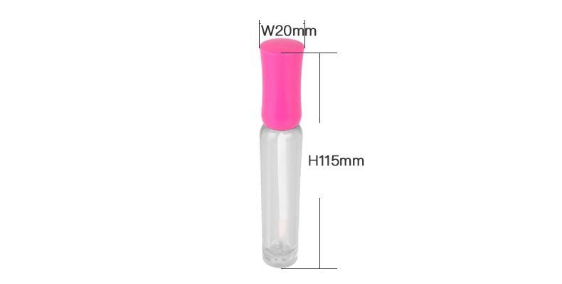 Slim 5ml Lip Gloss Pink Tube Clear Plastic Custom Lip Gloss Packaging Pink Custom Pink Lip Gloss Tubes