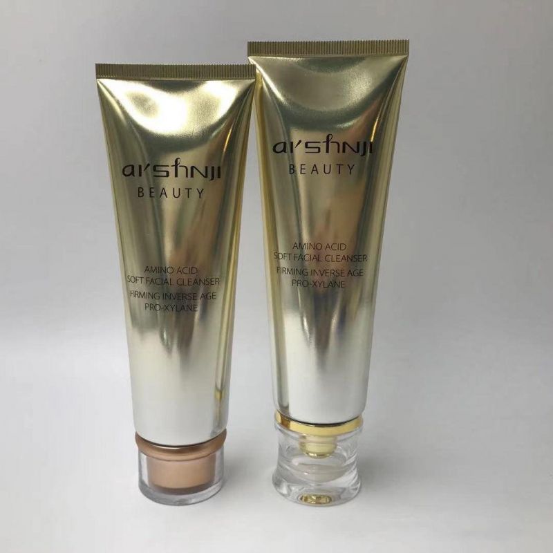 Customized Capacity Cosmetic Packaging Empty Abl Gold Laminated Tube with Lids