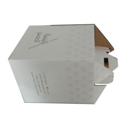 Custom White Kraft Paper Bottom Lock Foldable Corrugated Paper Box