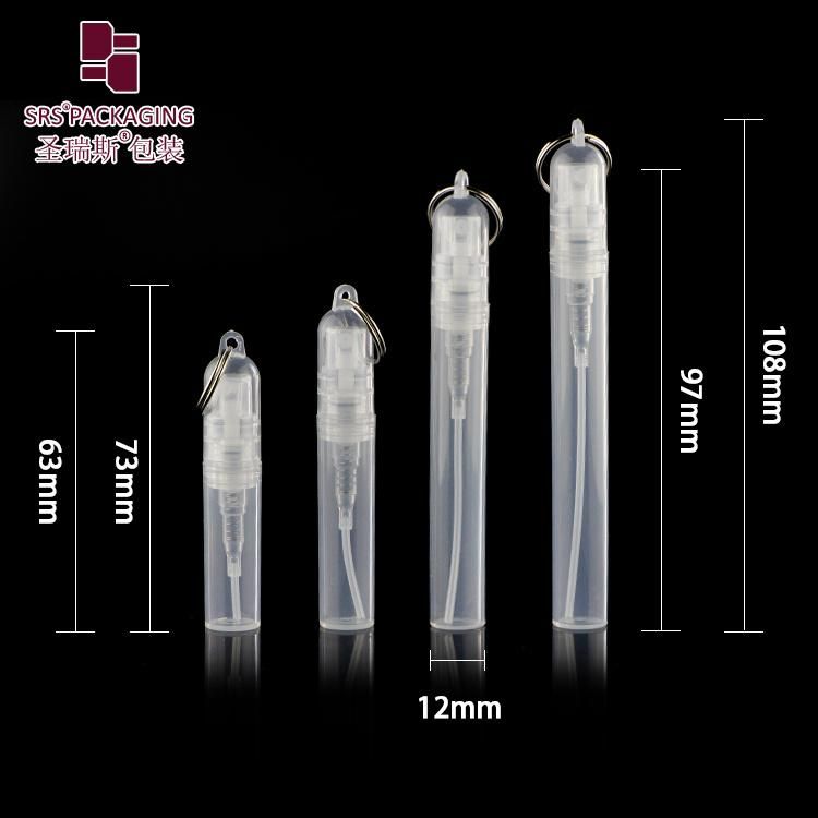 Factory Supplier Wholesale Transparent Fine Mist Spray Pump Refilled Perfume Atomizer PETG Recycle Cosmetic Packaging 45ml Plastic Hand Sanitizer Sprayer Bottle