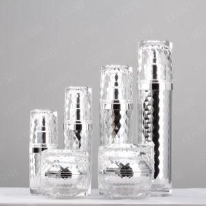 Luxury Set Acrylic Cream Jar Lotion Bottle for Cosmetics