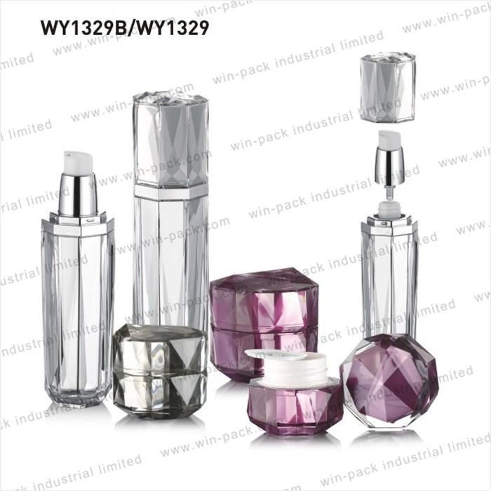 30ml 50ml 100ml Silver Color Shinny Empty Cosmetic Acrylic Lotion Bottle in Factory Price