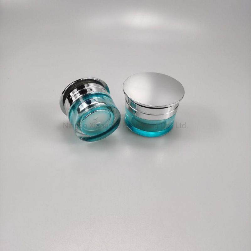 High-Grade Acrylic Cream Jar with Aluminum Cap 15g 30g 50g