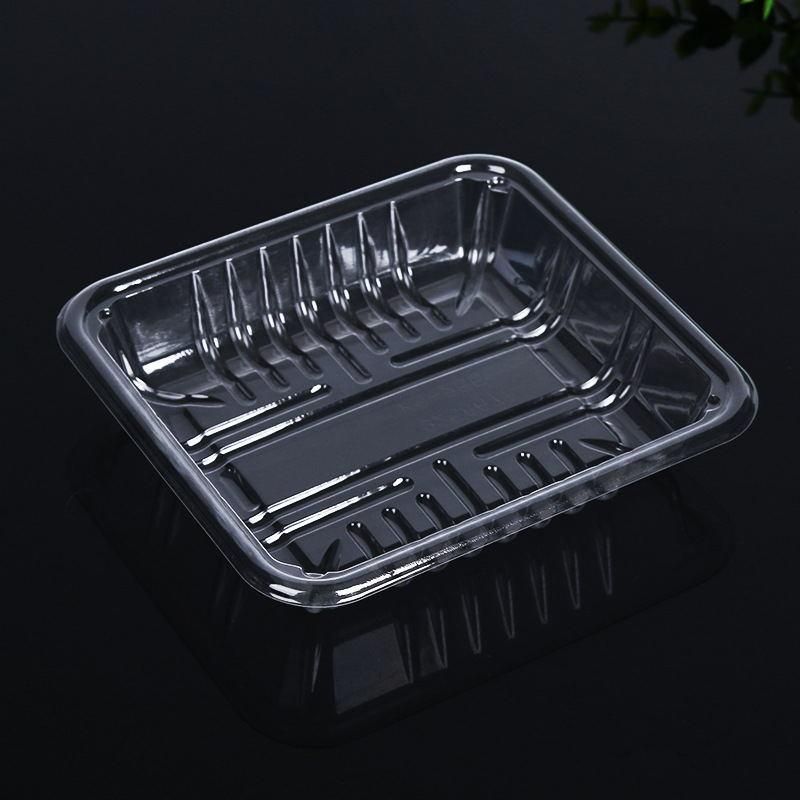 custom PP material clear square plastic disposable frozen food trays