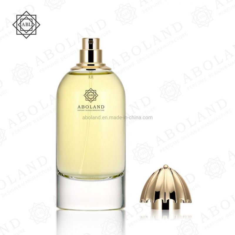 Round Transparent Cosmetic Bottle 100ml Empty Glass Perfume Bottle