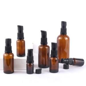 OEM Skin Care Packaging Bottles Custom Flat Shoulder Oil Dropper Glass Bottle