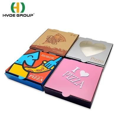 Custom Disposable Eco Friendly Kraft Paper Square Pizza Box