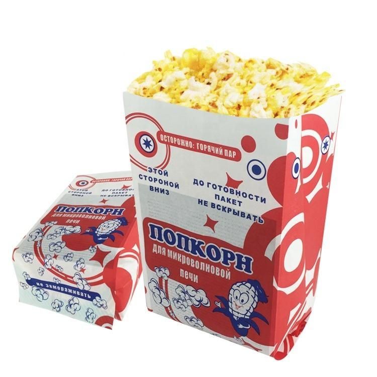 Food Packaging Microwave Popcorn Packing Paper Bag