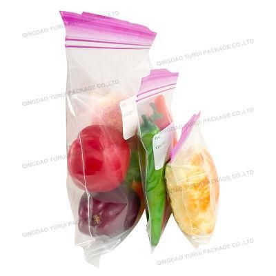 Food Grade Recyclable Zipper Poly Freezer Bag 2 Mil Reclosable Bags