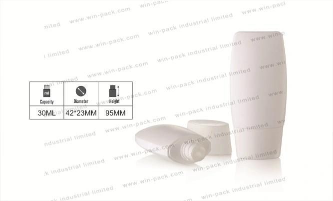 30ml 50ml Cosmetic Cute White Oval Plastic Toner Bottle for Skin Care Luxury Cosmetic Packaging