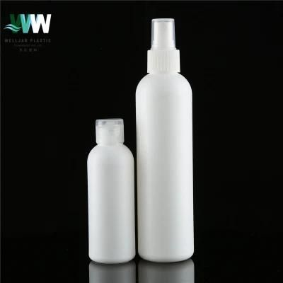 250ml White PE Plastic Round Shoulder Mouse Spray Detergent Bottle