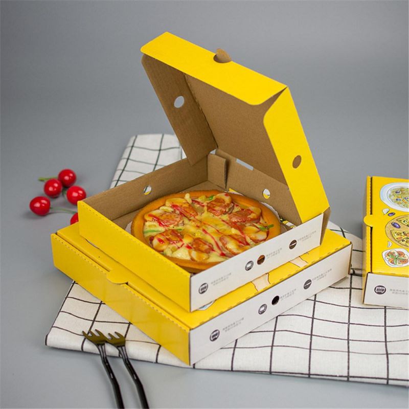 Biodegradable Pizza Box Take out Kraft Paper Food Container