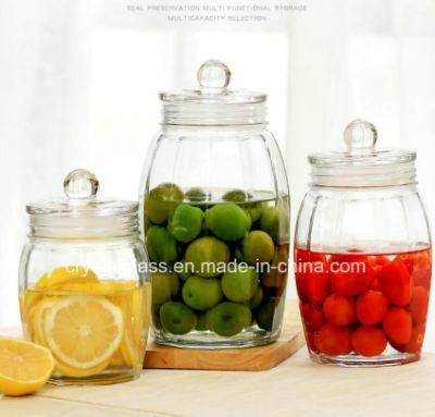 Easy Open End Airtight Glass Storage Jars with Glass Stopper