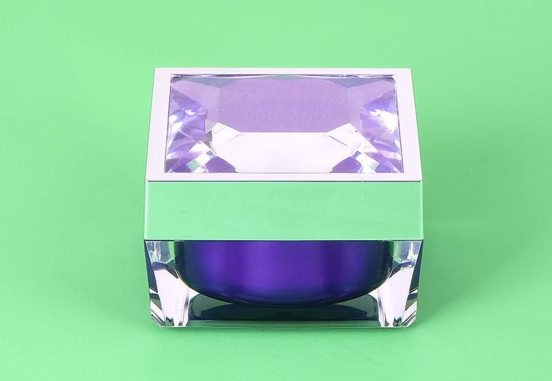 15g 30g 50g Beautiful Unique Elegant Empty Plastic Purple Jar for Skin Care Product