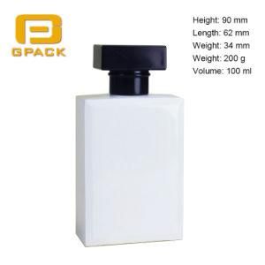 Mens Cologne Bottles White Ceramics Painting Empty Cosmetic Bottles Good Quality Low Price 100ml Glass Pump Bottle with Mist