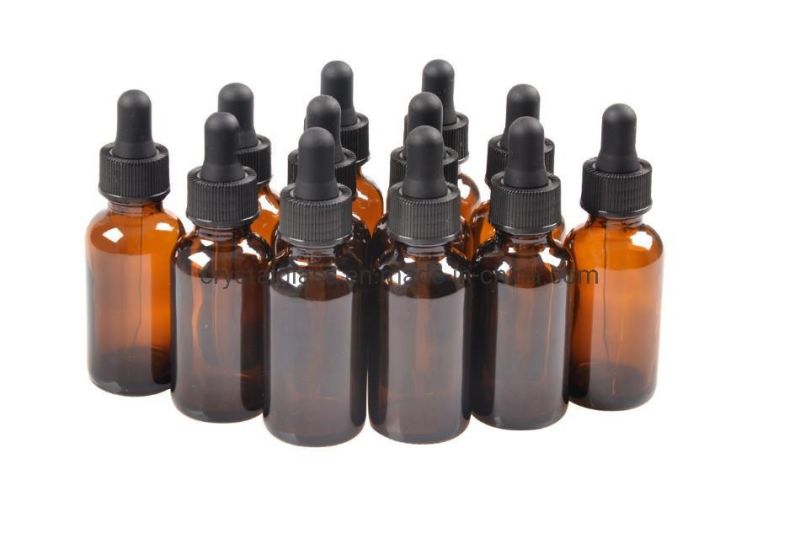 30ml Frosted Glass Essential Oil Bottle with Dropper for Cosmetic Serum