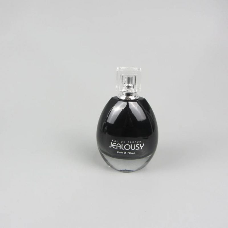 Custom Design Wholesale 100ml Round White Painting Perfume Bottle