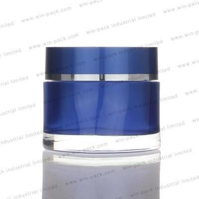 Dark-Blue Lotion and Plastic Airless Bottle Containers for Cosmetic Packaging