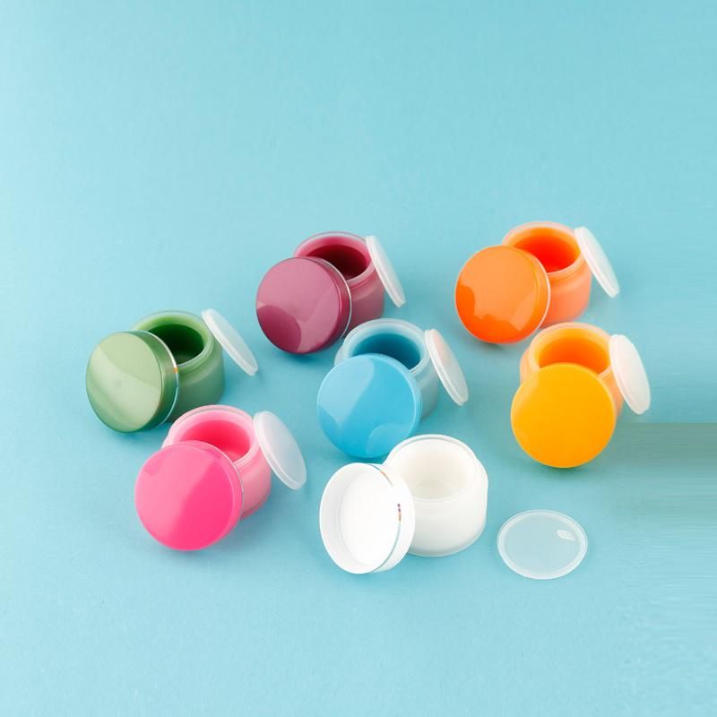 Eco-Friendly 15g Empty Pink Yellow PP Skincare Small Custom Empty Lip Balm Scrub Acrylic Pet Glass Plastic Cosmetic Packaging Cream Jar Pot Bottle Box Container