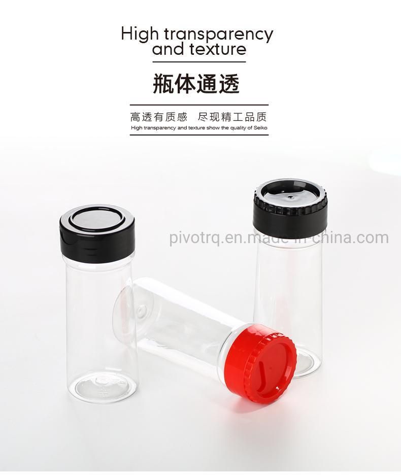 125g Pet Plastic Spice Bottle with 45mm Screw Cap for Packing Spices