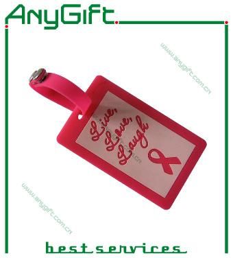 Soft PVC Luggage Tag with Customized Logo (LAG- PLT-01)