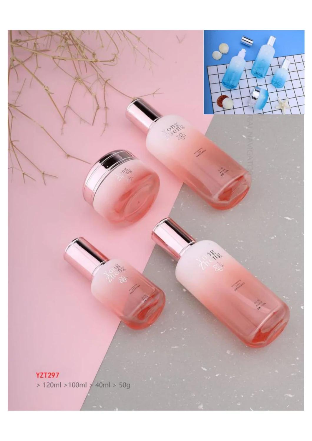 Ys004 Skin Color Plastic Cosmetic Bottle, Pink Cosmetic Jar, Pink Cosmetic Packaging Series Have Stock